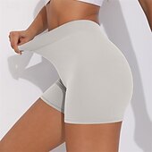 cheap Yoga Shorts &amp; Bikers-Women&#039;s Gym Shorts Yoga Shorts Workout Shorts High Waist Yoga Gym Workout Pilates Shorts Black White Royal Blue Sports Activewear Stretchy Slim