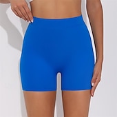 cheap Yoga Shorts &amp; Bikers-Women&#039;s Gym Shorts Yoga Shorts Workout Shorts High Waist Yoga Gym Workout Pilates Shorts Black White Royal Blue Sports Activewear Stretchy Slim