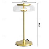 cheap Bedside Lamp-LED Beside Lamp 7W Nordic Glass Desk Light Bedroom Living Room Desk Lamp Kids Room Decor Bedisde Lights Gifts Creative Iron Table Light with Glass Lampshade Indoor Table Lamp with Plug 110-240V