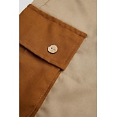 abordables Vacances-Homme Shorts cargo Shorts Shorts en Lin Shorts d'été Patchwork Avec Poches Bloc de Couleur Couleur Pleine Confort Respirant Court Occasionnel Quotidien Extérieur Mode Designer Vert Kaki Non Elastique