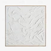 abordables Peintures Abstraites-peint à la main 3d texturé blanc peinture abstraite sur toile 3d texturé art mural boho moderne toile art salon décor pattle couteau peinture à l&#039;huile décor à la maison hôtel pièce d&#039;art