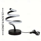 economico Lampade da tavolo-moderna lampada da scrivania a led a spirale, lampada da tavolo nordica semplice a spirale striscia led alimentata tramite usb camera da letto accanto alla lampada decorativa per la protezione degli