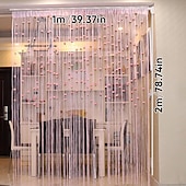 cheap Macrame &amp; String Curtains-Rose Thread Door Curtain, 39x79 Inch Rose Thread Door Curtain, Privacy Door Frame Tassel Rose Thread Door Curtain For Home Decor Door Windows Valentine&#039;s Day