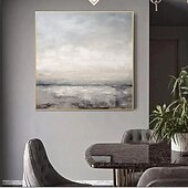cheap Oil Paintings-Abstract Skyline Painting hand painted Extra large wall art pain ting handmade gray landscape painting on canvas large wall art gold abstract mordern painting for Bedroom Living room painting