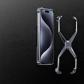 お買い得  iPhone用ケース-電話 ケース 用途 iPhone 15 Pro Max iPhone 14 Pro Max iPhone 13 Pro Max バンパーフレーム マットフロスト 耐衝撃 メタル