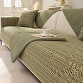 cheap Sofa Blanket-Cotton Linen Sofa Cushion Fabric Anti-slip Cooling Seat Cushion Full Cover Cloth Sofa Cover Cloth L Shaped Sofa Cushion Set