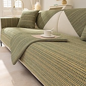 cheap Sofa Blanket-Cotton Linen Sofa Cushion Fabric Anti-slip Cooling Seat Cushion Full Cover Cloth Sofa Cover Cloth L Shaped Sofa Cushion Set