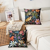 abordables style animalier-Housse de coussin décorative en forme de grenouilles tropicales, 2 pièces, taie d&#039;oreiller carrée douce, pour chambre à coucher, salon, canapé, chaise