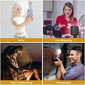 abordables Lampes annulaires-Lumière de remplissage de poche rechargeable, lumière douce pour selfie, clip de lumière de téléphone portable à LED pour téléphone, appareil photo, ordinateur portable, vlog de conférence de maquillage
