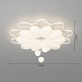お買い得  シーリングライト-モダンなアクリル天井ランプ、調光可能、54cm LEDフラワーデザイン、調節可能なライトブランチシャンデリア、埋め込み設置シャンデリアランプ、リビングルーム、寝室、レストランに最適