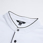 preiswerte Klassisches Poloshirt für Herren-Herren Poloshirt aus Baumwollmischung Golfshirt Straße Lässig Stehkragen Gebänderter Kragen Kurzarm Mode Basic Einfach Klassisch Sommer Normale Passform Marineblau Schwarz Weiß Rot Poloshirt aus