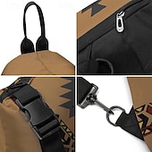 cheap Handbag &amp; Totes-Men&#039;s Crossbody Bag Shoulder Bag Chest Bag Polyester Outdoor Daily Holiday Zipper Print Large Capacity Lightweight Multi Carry National Totem Earth Yellow Grey