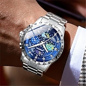 economico Orologi al quarzo-Da uomo Orologio al quarzo Di tendenza Lavoro Orologio da polso Visualizzazione delle fasi lunari Luminoso Calendario Impermeabile Acciaio Guarda