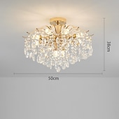 levne Lustry-led lustr 42/50/60/80/100 cm 6/10/12/14/16 hlavová žárovka není součástí galvanizovaného provedení křišťálový kov moderní moderní styl ložnice jídelna mini přívěsek 110-240v