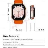 billige Smartarmbånd-696 HK9MINI Smartklokke 1.75 tommers Smart armbånd Smartwatch blåtann Skritteller Samtalepåminnelse Søvnmonitor Kompatibel med Android iOS Dame Herre Håndfri bruk Meldingspåminnelse IP 67 36mm urkasse