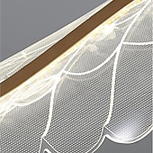 economico Luci a sospensione-lampada a sospensione a led ali d&#039;angelo 1 luce 120 cm acrilico piuma elettrolitico artistico stile nordico caffè sala da pranzo 110-240 v solo dimmerabile con telecomando