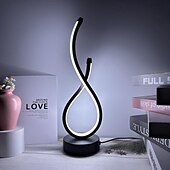 abordables Lámparas de mesa-Lámpara de mesa de lujo con luz creativa de 1 pieza, luz LED de mesa con control táctil regulable con interruptor, alimentación USB de 5 V para dormitorio, oficina, estantería, decoración del hogar de