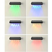 voordelige Wandverlichting buiten-zonnedeklamp buitenmuur waslicht staplicht waterdichte led-wandlamp tuinveranda tuinhek muur landschapsdecoratie 2/4 stuks