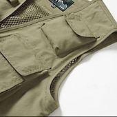 preiswerte Westen-Herren Anglerweste Weste für Wanderer Ärmellos Oberbekleidung Außen Wasserdicht Atmungsaktiv Schnelltrocknend Tasche Polyester Dunkelgrau Schwarz Armeegrün Camping / Wandern / Höhlenforschung