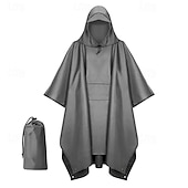 cheap Outdoor Jackets-Unisex Hiking Raincoat Outdoor 3 In 1 Waterproof Lightweight Rip-resistant Hiking Outfits Hiking Clothes Spring Autumn / Fall Hoodie Raincoat Rain Poncho PU Leather Solid Color Black Yellow Pink