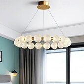 voordelige Eilandlichten-60 cm Single Design Pendant Light Metal Acrylic Electroplated Modern Nordic Style 110-120V 220-240V