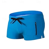 cheap Men's Swim Shorts-Men's Board Shorts Swim Shorts Swim Trunks Drawstring Elastic Waist Plain Comfort Quick Dry Short Holiday Beach Weekend Fashion Casual Black White Micro-elastic