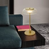 cheap Bedside Lamp-LED Beside Lamp 7W Nordic Glass Desk Light Bedroom Living Room Desk Lamp Kids Room Decor Bedisde Lights Gifts Creative Iron Table Light with Glass Lampshade Indoor Table Lamp with Plug 110-240V