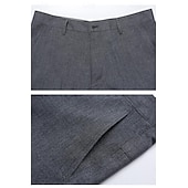 preiswerte Lässige Shorts-Herren Kleid-Shorts Lässige Shorts Höhenanstieg Einfarbig Atmungsaktiv Leichtgewichtig Knielänge Casual Basic Klassisch weiß grau Schwarz Hoher Taillenbund Unelastisch