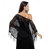 abordables enveloppes d&#039;invité de mariage-écharpe en dentelle ondulée robe de mariée robe de soirée châle en dentelle soirée dansante écharpe polyvalente pour femme