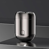 お買い得  その他クリーニング用品-男性用ミニ電動旅行用カミソリ USB充電式カミソリ 洗える刃 顔用 ひげ用カミソリ ポケット 車用 家庭用カミソリ
