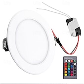 זול נורות ספוט לד-smart rgb תקרה תאורת downlight אור שקוע 5w/10w 85v-265v led צבעוני שלט רחוק תאורה שקועה