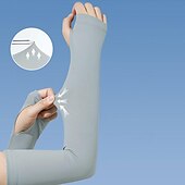 ieftine Αξεσουάρ Τρεξίματος-1 pereche Cizme pentru ciclism Mâneci Armwarmers Mâneci pentru răcire cu protecție solară UV Culoare solidă Respirabilitate Elastic Bicicletă Negru Alb Mov Mătase de Gheață pentru Pentru femei Adulți