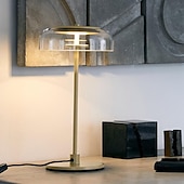 cheap Bedside Lamp-LED Beside Lamp 7W Nordic Glass Desk Light Bedroom Living Room Desk Lamp Kids Room Decor Bedisde Lights Gifts Creative Iron Table Light with Glass Lampshade Indoor Table Lamp with Plug 110-240V