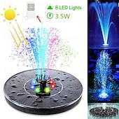 cheap Underwater Lights-Solar Fountain Water Pump with color LED Lights for Bird Bath Floating Garden Pond Tank Solar Pump