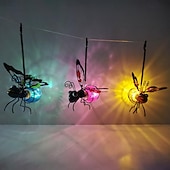cheap Landscape Lights-LED Luminous Simulation Insect Iron Ornaments Creative Painted Handicraft Pendants with Long Wings Ants Butterflies Home Courtyard Garden Decoration Pendants  1PC