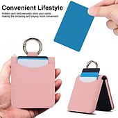 levne Pouzdra pro Samsung-telefon Carcasă Pro Samsung Galaxy Z Flip 6 Z Flip 5 Z Flip 4 Z Flip 3 Zadní kryt Slot pro kartu Prstencová spona Nárazuvzdorné Retro TPU Kov PU kůže