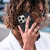 Недорогие Чехлы для iPhone-телефон Кейс для Назначение айфон 16 Айфон 15 Про Макс Плюс iPhone 14 13 12 11 Pro Max Plus Кейс на заднюю панель со стендом с ремешком на запястье Разъем для карты Ретро ТПУ Металл Кожа PU
