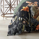 cheap Duvet Cover Sets-Retro Rainforest Rabbit Duvet Cover Set 2-piece Set 3-piece Set Lightweight Soft Short Plush Set Thick Feather Square Bed
