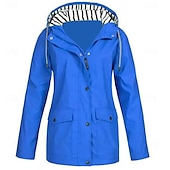 baratos casacos ativos femininos-Jaqueta de chuva feminina à prova d&#039;água jaqueta de caminhada jaqueta com capuz ao ar livre à prova de vento respirável secagem rápida absorção de suor leve agasalho casaco corta-vento parka caça pesca escalada