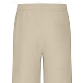 cheap Holiday-Men&#039;s Cargo Pants Linen Pants Trousers Summer Pants Beach Pants Drawstring Elastic Waist Multi Pocket Plain Comfort Breathable Full Length Casual Daily Holiday Fashion Classic Style Black White