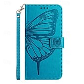 economico Cover per iPhone-telefono Custodia Per iPhone16 iPhone 15 Pro Max Plus iPhone 14 13 12 11 Pro Max Plus Mini SE Per retro Con supporto A calamita con cinturino da polso Farfalla Retrò TPU pelle sintetica