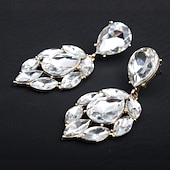abordables Boucles d&#039;oreilles-Femme Zircon Boucles d&#039;oreille Clou Boucle d&#039;Oreille Pendantes Boucle d&#039;Oreille Créoles Longue Goutte Elégant mode Luxe Romantique Doux Des boucles d&#039;oreilles Bijoux Blanche / Vert Pour Mariage