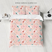 billiga Påslakanset-vårfräscht rosa fjärilspåslakan - livfull och elegant design - mjukt och bekvämt tyg - perfekt för att lysa upp ditt sovrumsinredning inför vårsäsongen - lätt att rengöra och underhålla