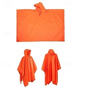 cheap Outdoor Jackets-Unisex Hiking Raincoat Outdoor 3 In 1 Waterproof Lightweight Rip-resistant Hiking Outfits Hiking Clothes Spring Autumn / Fall Hoodie Raincoat Rain Poncho PU Leather Solid Color Black Yellow Pink