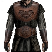 cheap Armor-Medieval Renaissance Armor Outfits Armband Ren Faire Warrior Viking Men&#039;s Viking Halloween Carnival Performance LARP Ren Faire Adults&#039; Vest Waist Belt Arm Guards