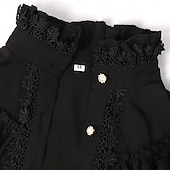 preiswerte Oberteile-Retro Vintage Mittelalterlich Renaissance Bluse / Hemd Pirat Prinzessin Einfarbig Damen Seeräuber königlich Steampunk Halloween Karneval Maskerade Alltagstauglich Erwachsene Hemd