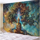 ieftine tapiserie boho-Boho Buddha arborele vieții tapiserie agățată artă de perete sacru tapiserie mare murală decor fotografie fundal pătură perdea acasă dormitor living decor