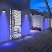 voordelige Wandverlichting buiten-zonnedeklamp buitenmuur waslicht staplicht waterdichte led-wandlamp tuinveranda tuinhek muur landschapsdecoratie 2/4 stuks