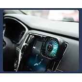 cheap Car Air Purifiers-Portable Car Air Conditioning Outlet Car Fan USB Power Gradient Colorful Atmosphere Light Small Fan Front And Rear Row Outlet Exhaust Fan Universal