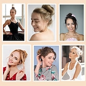 abordables Chignons-extension de chignon pour un chignon instantané avec cordon de serrage - chignons de ballet parfaits avec faux postiches et pinces à chignon chignons princesse Leia